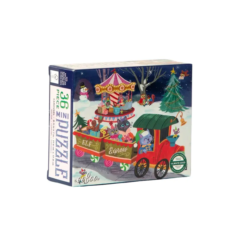 Caroussel 36 XL brikker børnepuslespil mini fra eeBoo