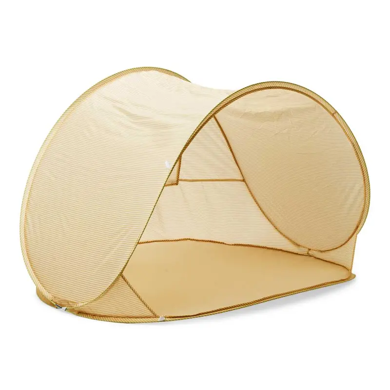 Cassie pop-op strandtelt, Striper yellow mellow / Creme de la creme
