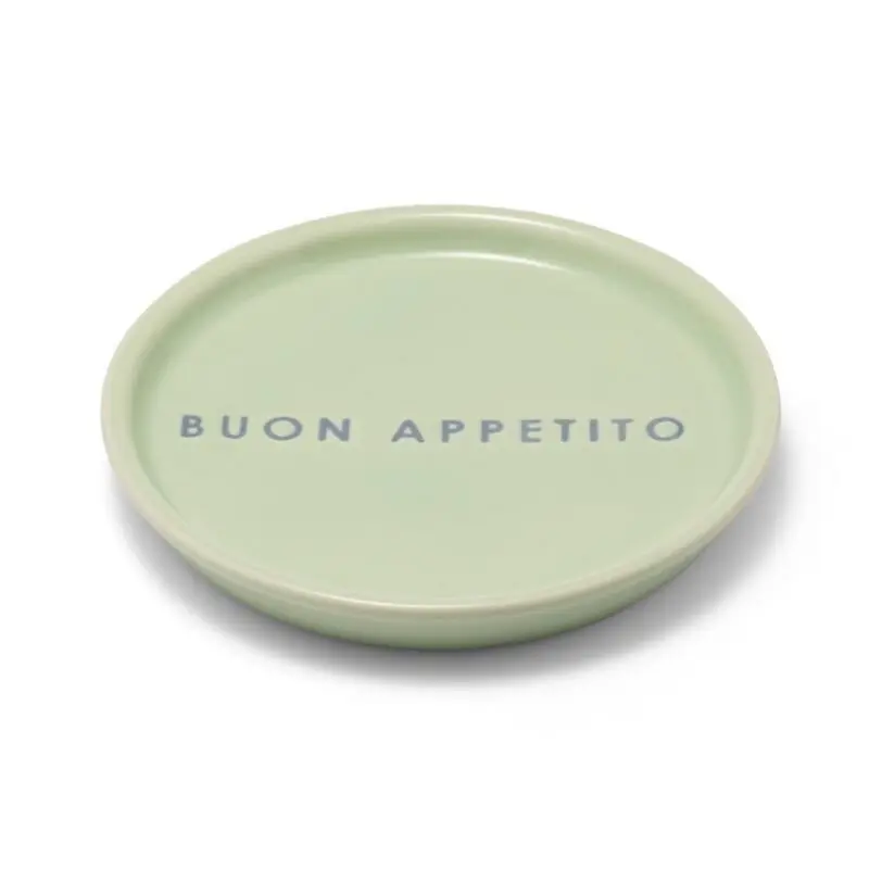 Ceramic petit four plate - BUON APPETITO light green ø8.5cm