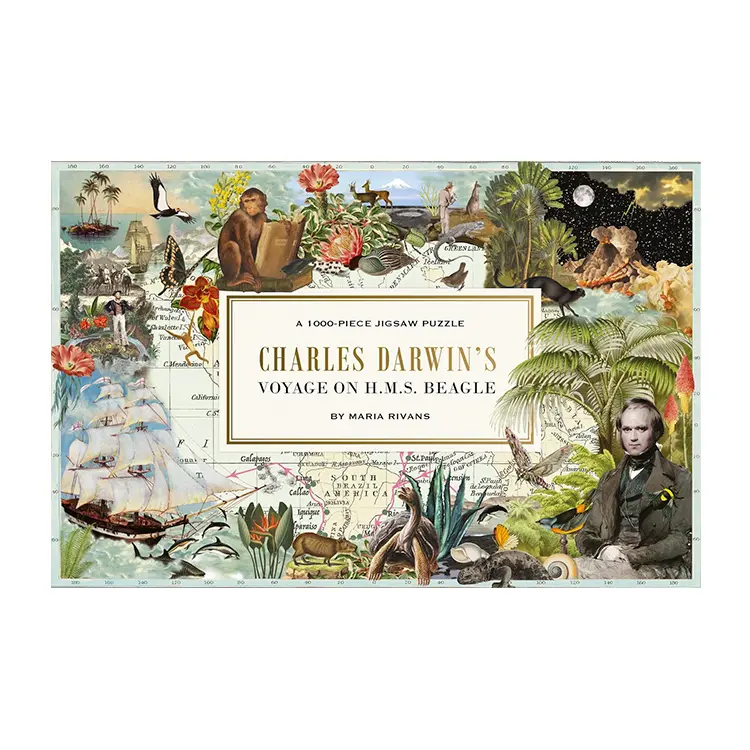 Charles Darwin's Voyage on H.M.S. Beagle 1000 pcs. Puzzle | Puslespil