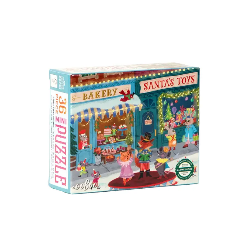 Christmas Shops 36 XL brikker børnepuslespil mini fra eeBoo
