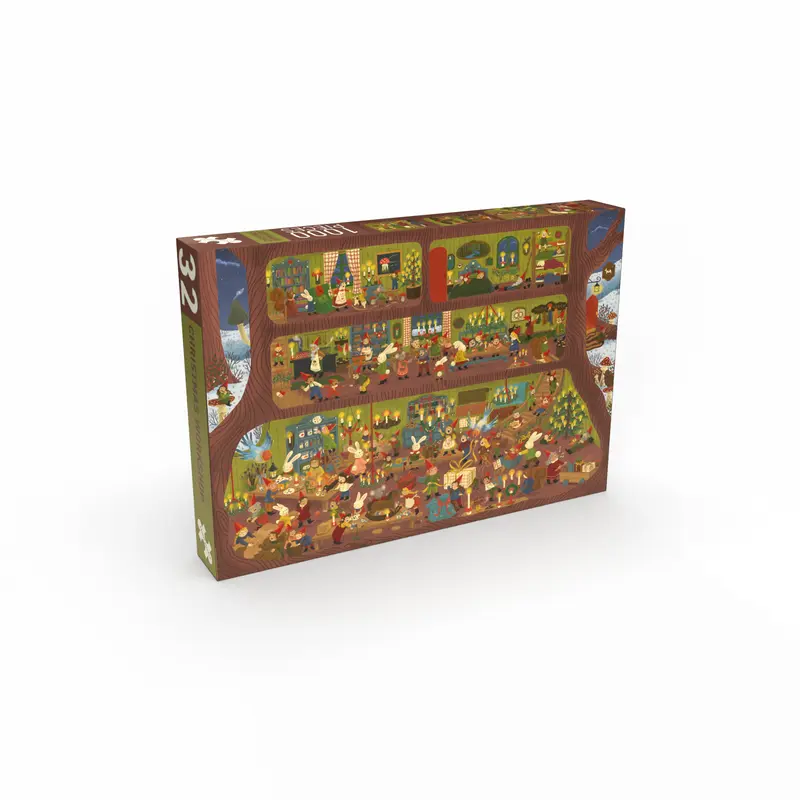 Christmas Workshop 1000 brikker julepuslespil fra Penny Puzzle