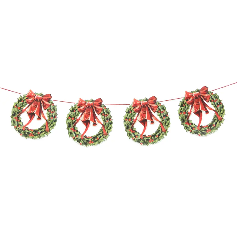 Christmas Wreaths Paper Garland