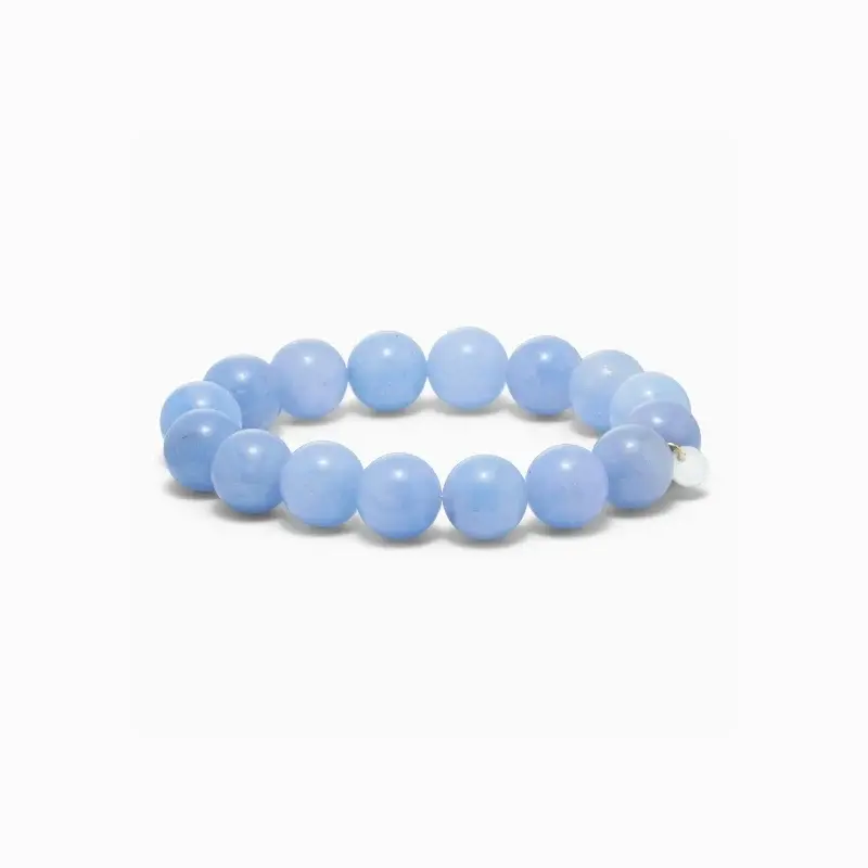 Chunky Akvamarin Stretch / Armbånd / Stor