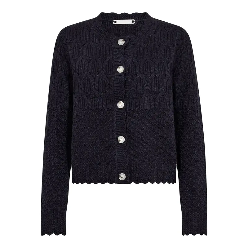 Co´Couture - 32130 Rowcc Pointelle Cardigan 500192 - 40007 - Navy