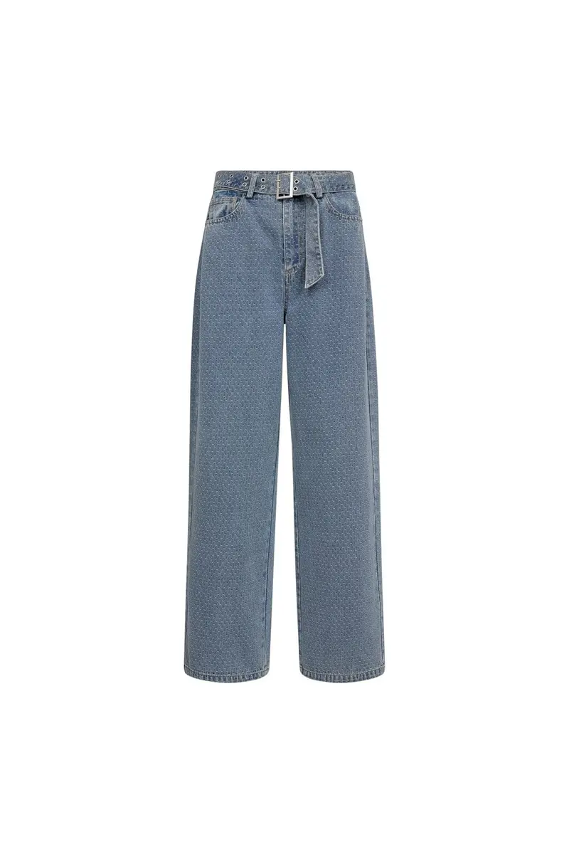 Co´Couture - 41090 Lovacc Denim Belt Pant 504184 - 00006 - Denim Blue