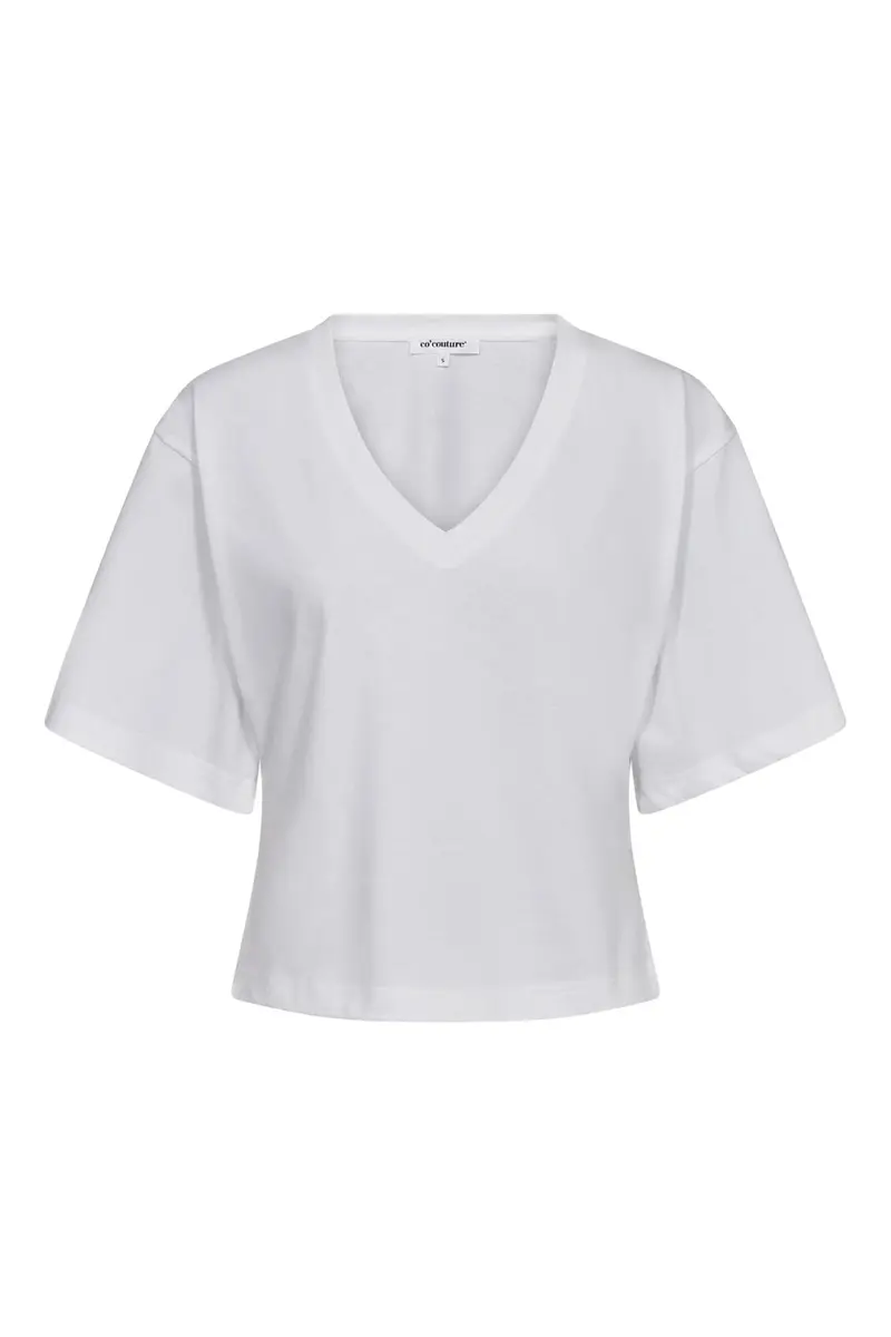 Co´Couture - 43012 Zengacc Tee V-Neck 505608 - 00021 - White
