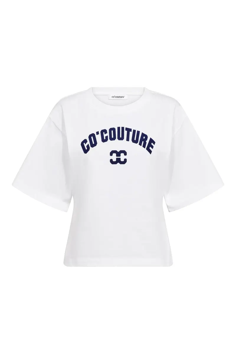 Co´Couture - 43013 Zengacc Tee O-Neck 500108 - 10011 - White - Blue