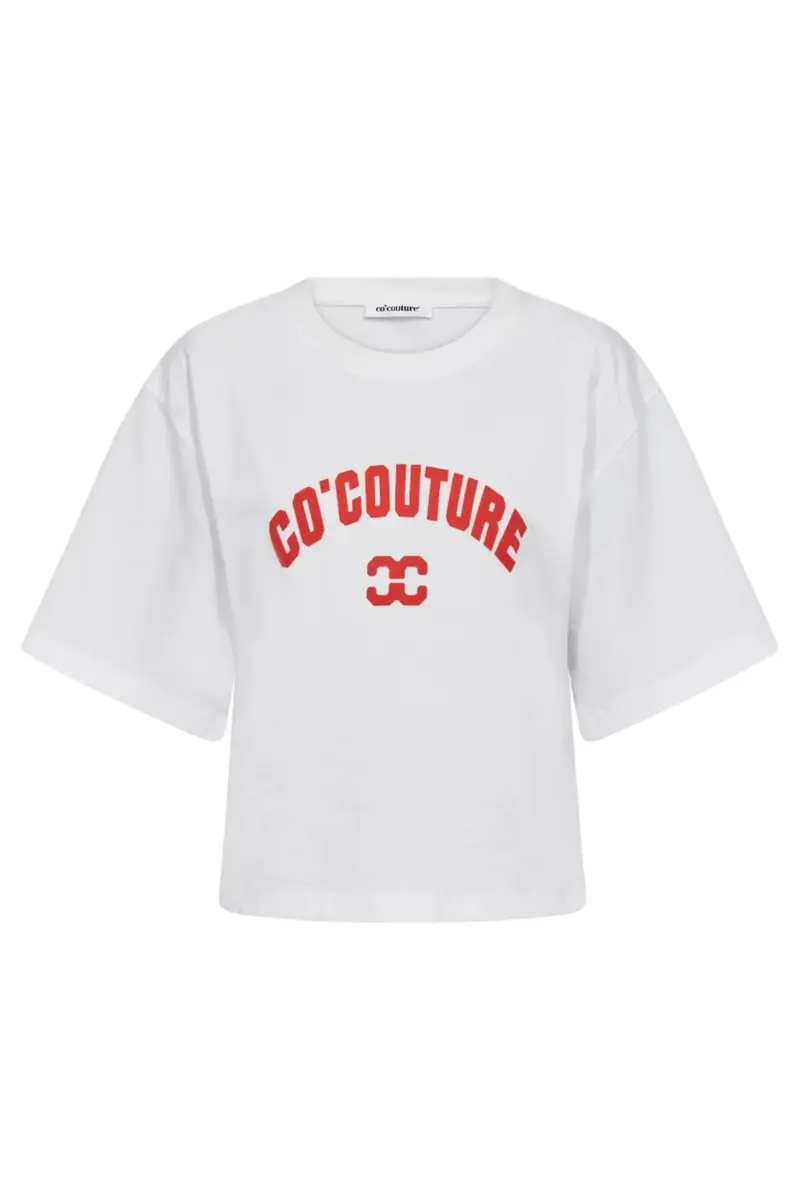 Co´Couture - 43013 Zengacc Tee O-Neck 500108 - 10012 - White - Flame