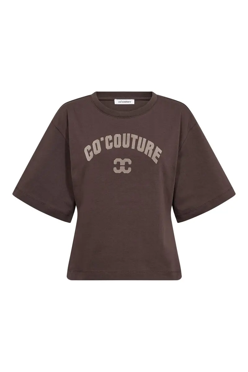 Co´Couture - 43013 Zengacc Tee O-Neck 500108 - 20003 - Dark Brown