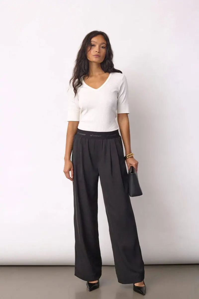 Co´Couture - Alinicc Logo Pant 500148 - 65001 - Black