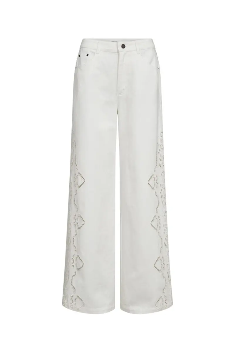 Co´Couture - Colettecc Embroidery Pant 40055 - 11 - Off White