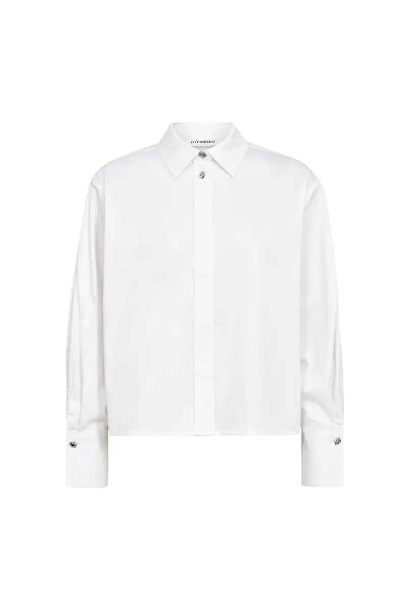 Co´Couture - Daliacc Sleeve Pleat Shirt 500539 - 10001 - White