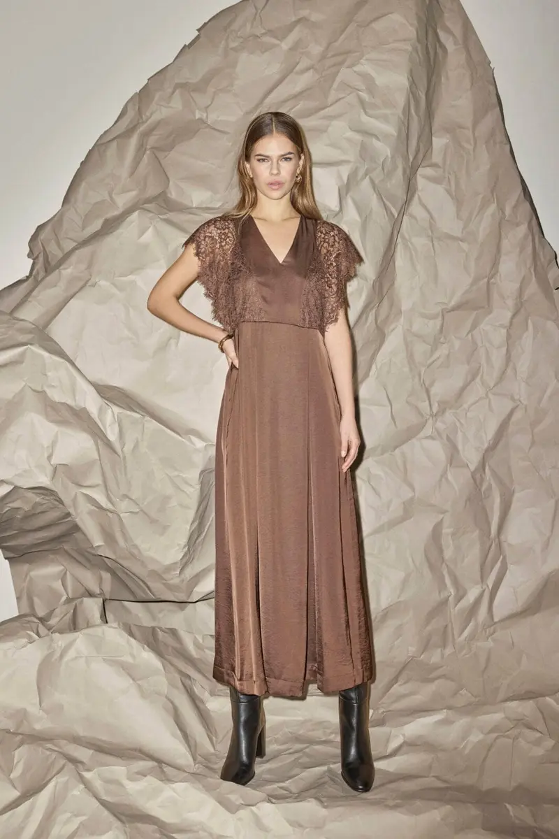 Co´Couture - Iduncc Lace Dress 46125 - 145 - Dark Brown