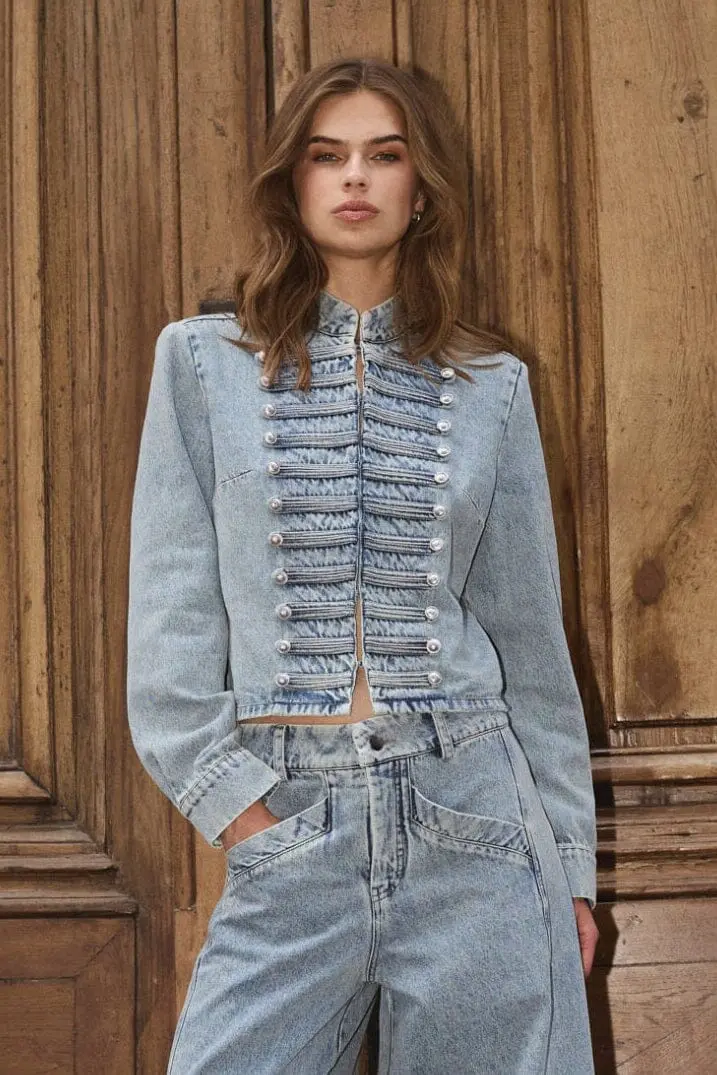 Co´Couture - Jacksoncc Officer Denim Jacket 500800 - 45007 - Bleach Denim