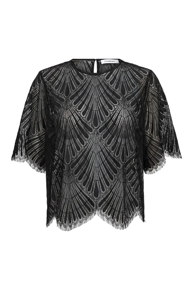 Co´Couture - Leticc Lace Blouse 500805 - 65001 - Black