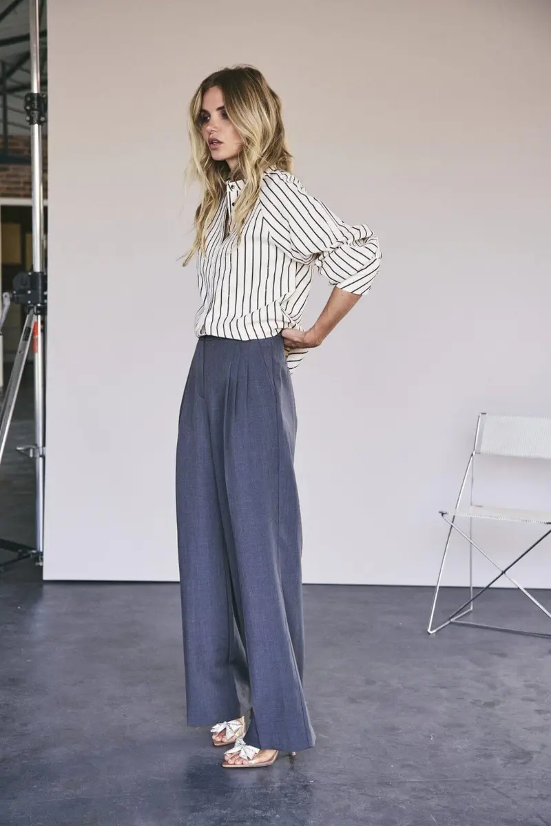 Co´couture - Lianecc Pleat Pant 31425 - 140 Dark Grey