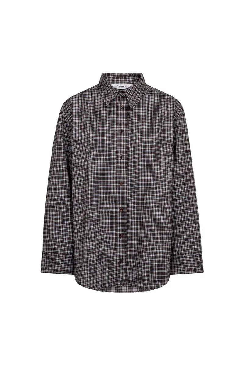 Co´Couture - Odemcc Check Cuff Shirt 500262 - 20003 - Dark Brown