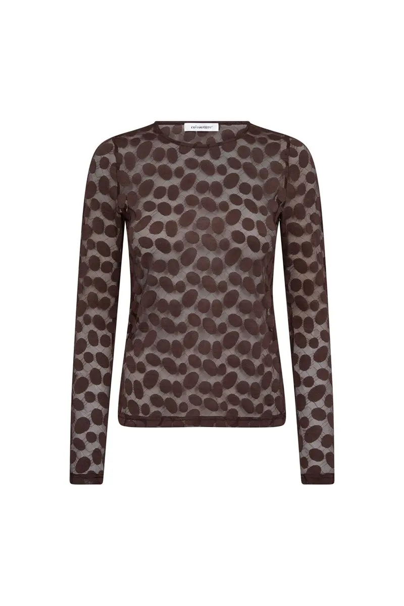 Co´Couture - Penolacc O-Neck Blouse 500266 - 20002 - Brown
