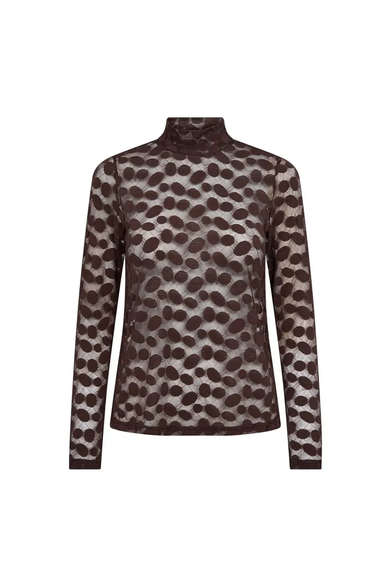 Co´Couture - Penolacc Turtleneck Blouse 500267 - 20002 - Brown