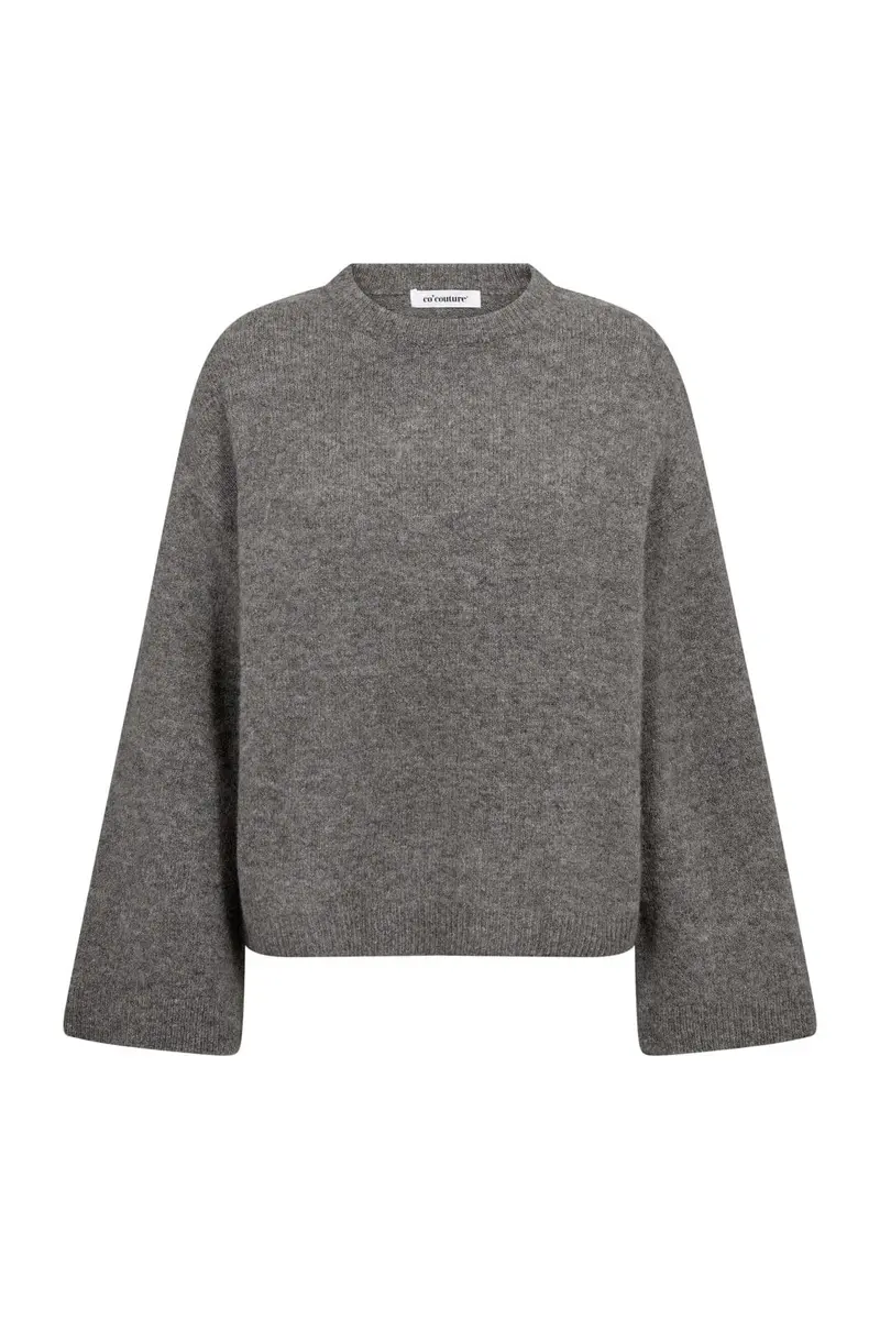Co´Couture - Rogercc O-Neck Knit 500333 - 65006 - Grey Melange