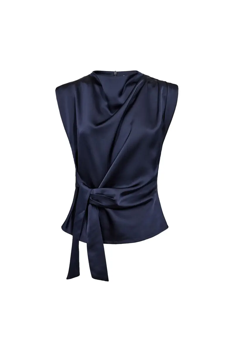 Co´Couture - Safiracc Pleat Top 500575 - 40007 - Navy