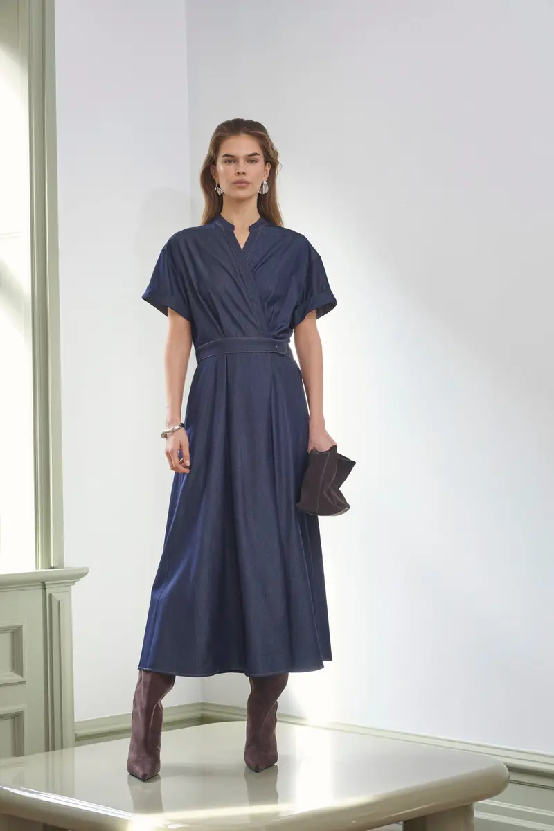 Co´Couture - Terrycc Wrap Ss Dress 500423 - 40007 - Navy