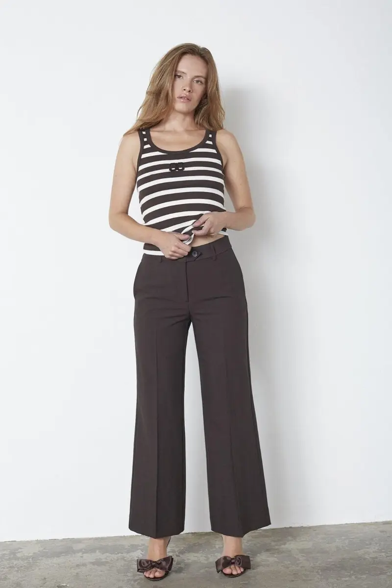 Co´Couture - Volacc Wide Pant 31191 - 145 - Dark Brown