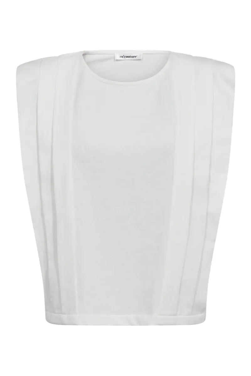 Co´Couture - Zellicc Padded Pleat Top 45151 - 4000 - White