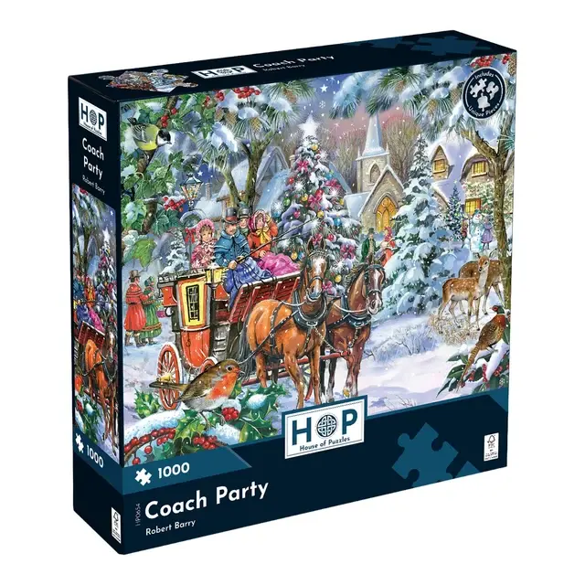 Coach Party 1000 brikker puslespil fra House of Puzzles