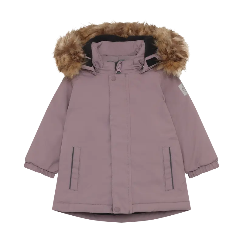 Color Kids Baby Parka W. Fake Fur - Toadstool