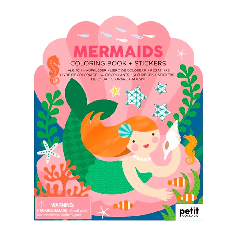 Coloring & Sticker Book Mermaid | Malebog