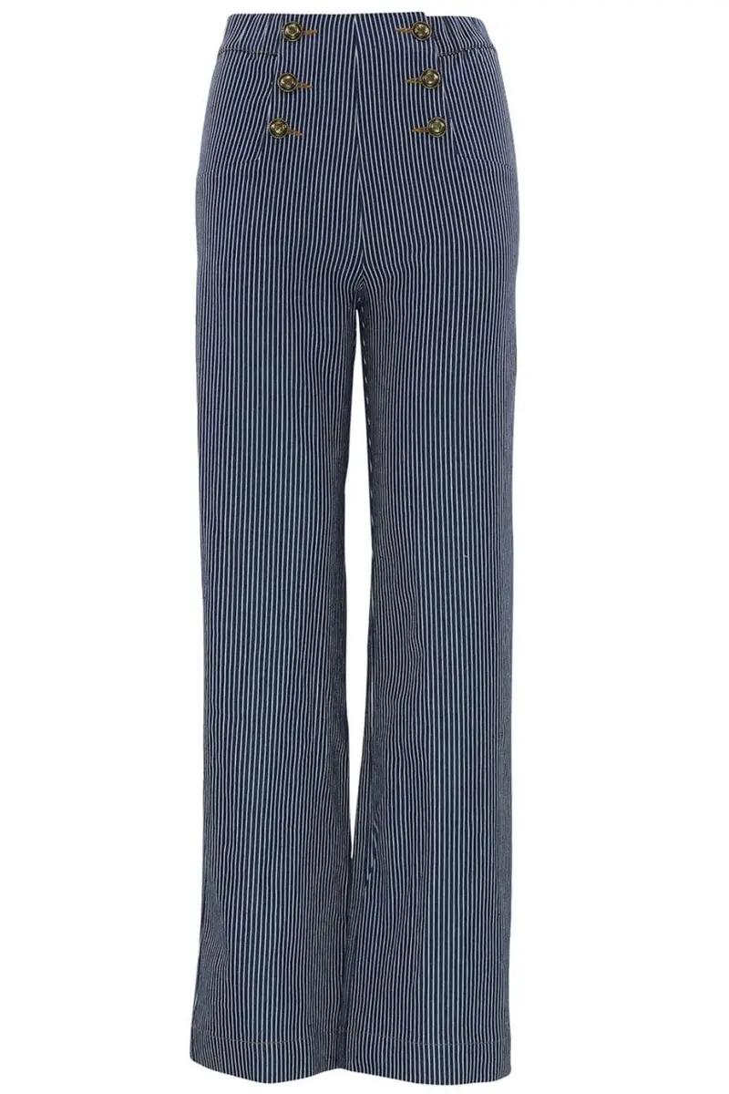 Continue - Danilla Stripe Pants - Blue Stripe