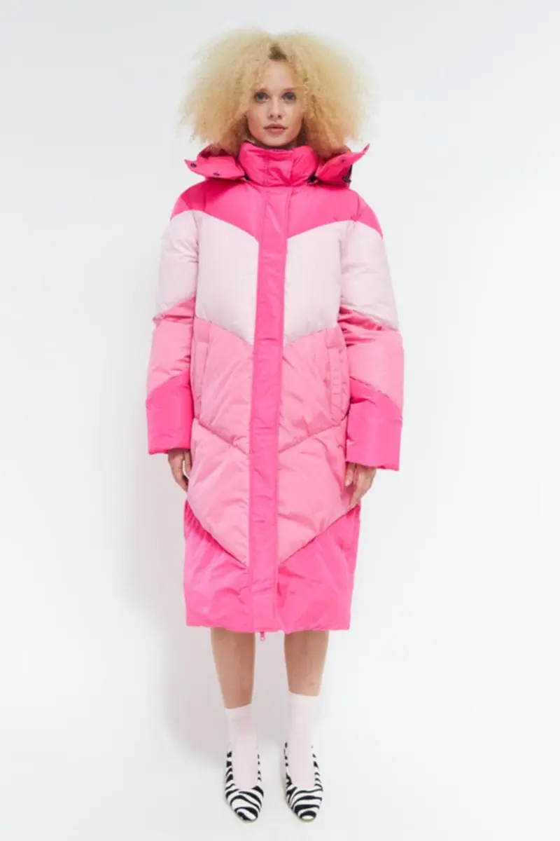 Cras - Cami Puffer Jacket C240346 - Light Pink Combo