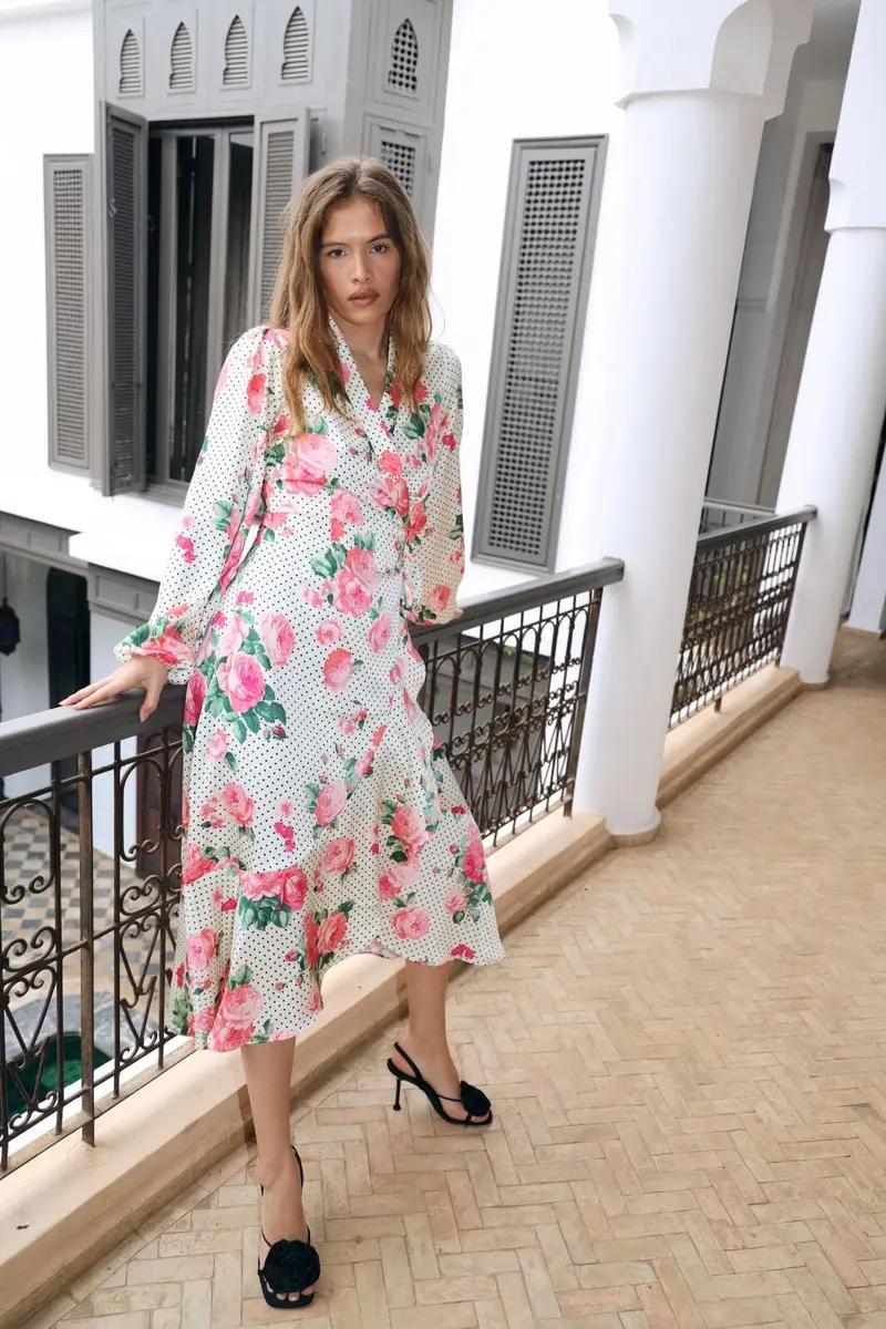 Cras - Lara Dress C489 - Polka Rose