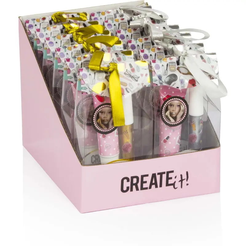 Create it, Lip gloss og body glitter.