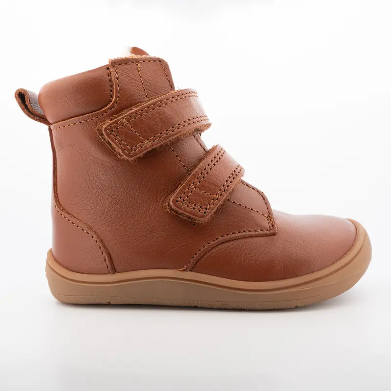 Dark Brown Barfodsvinterstøvle 100% uld