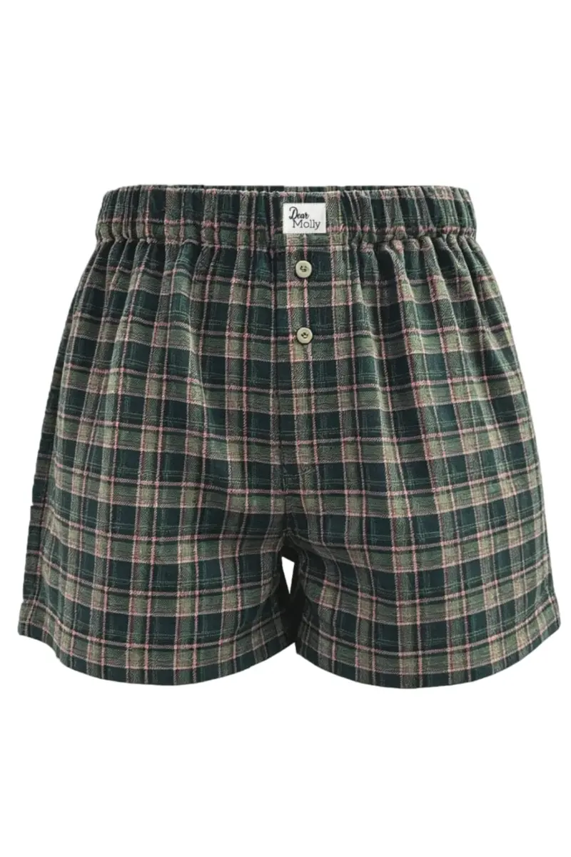 Dear Molly - Grethe Shorts - Pink Green Checker
