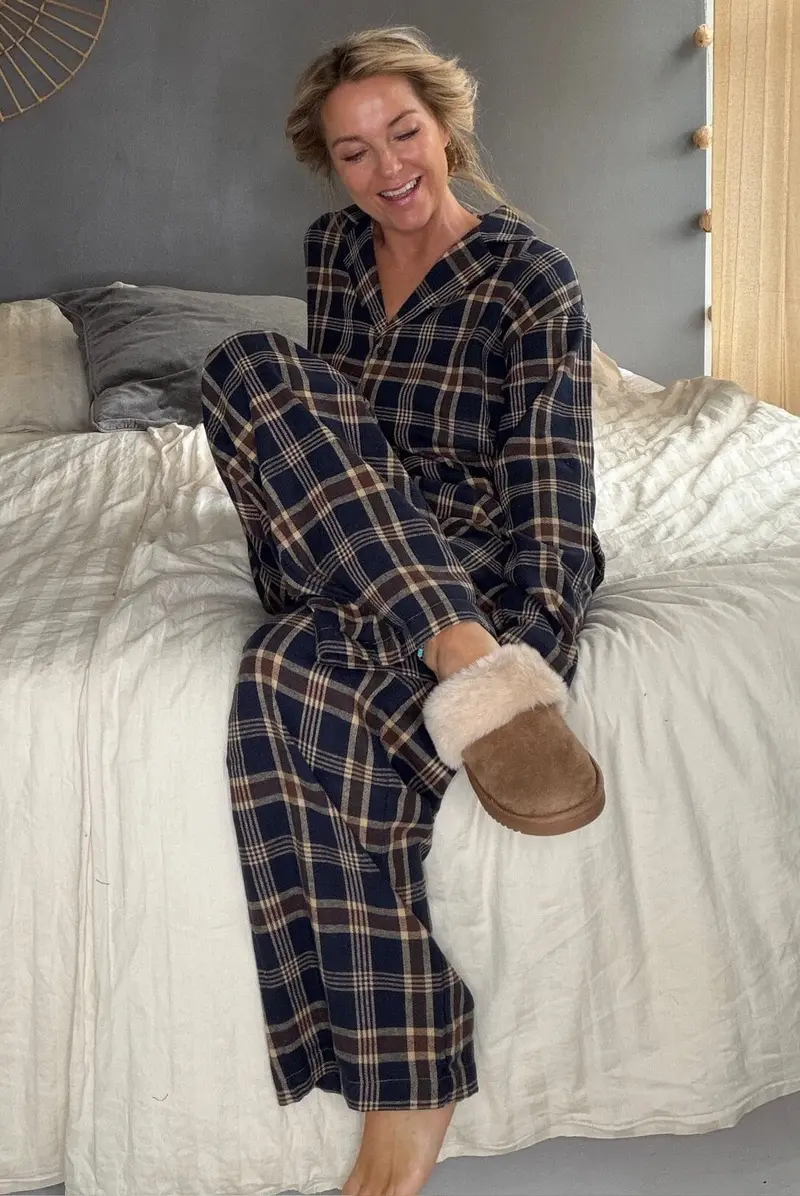 Dear Molly - Gurli Pants - Brown Blue Checker