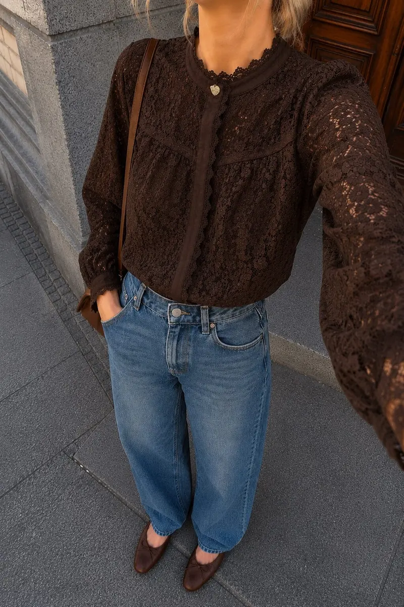 Dear Molly - Ingrid Shirt  Ch149133b  - Dark Brown