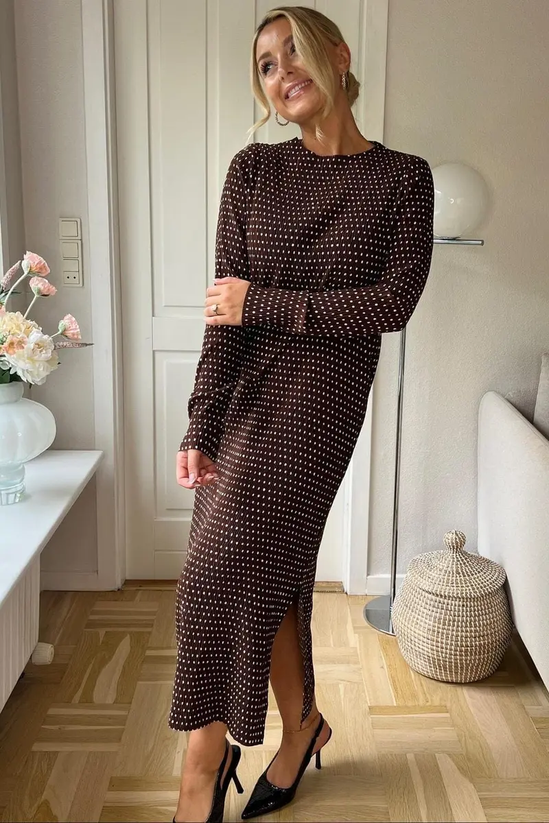 Dear Molly - Vogue Dot Dress 171083 - 676 - Dark Brown