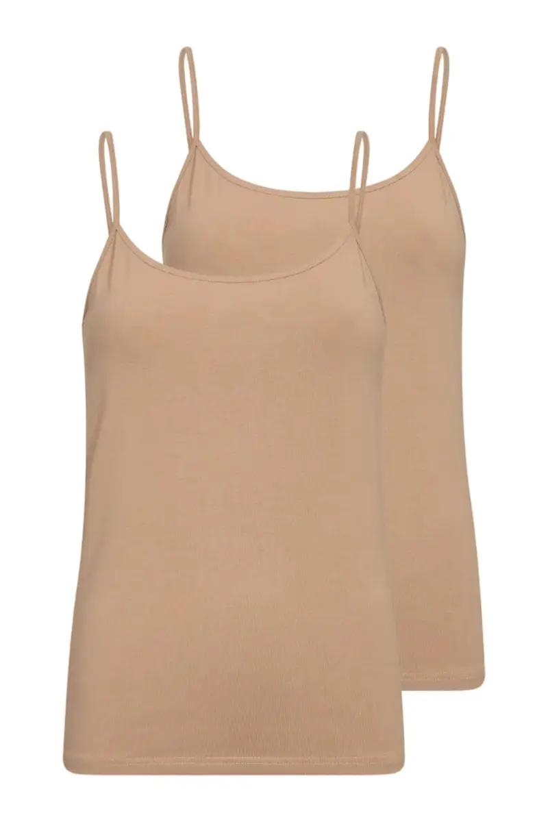 Decoy - Top Narrow Straps 2-Pack 8600-19 - 81 - Nude