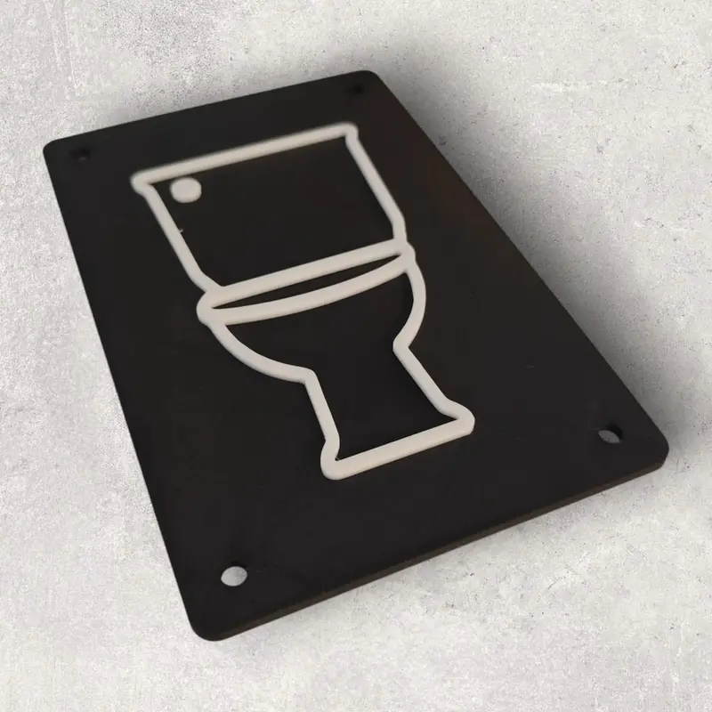 Delta Dørskilt til Toilet