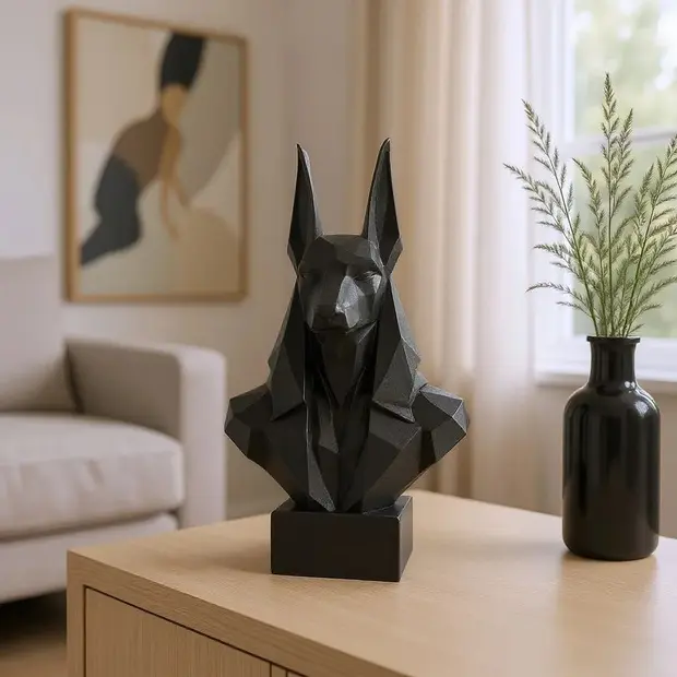 Delta Low-Poly Anubis buste