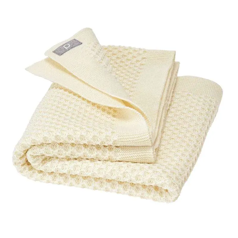 Disana Honeycomb Babytæppe - Merinould - 80x100 cm. - Natural