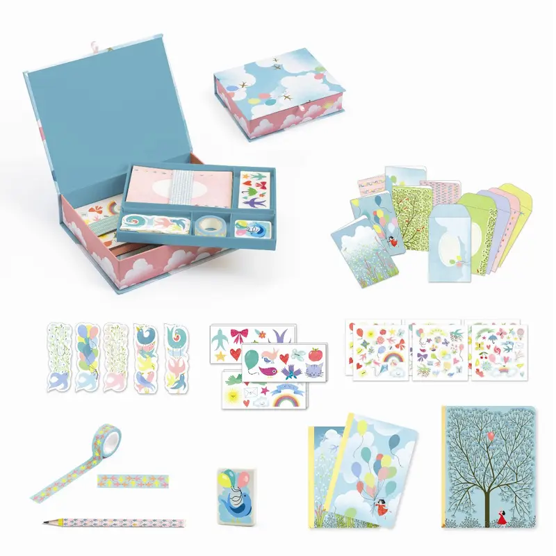 Djeco Lovely paper, æske m/skrivebordsdims Charlotte