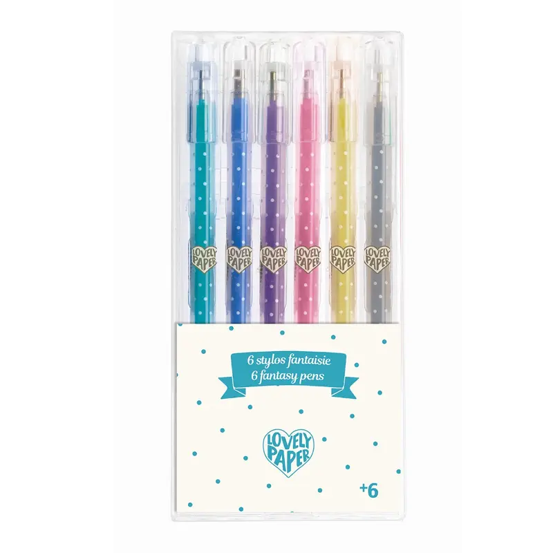 Djeco Lovely paper gel pens, glitter