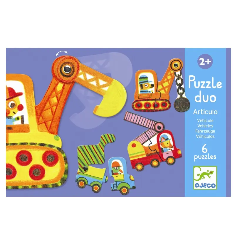 Djeco puzzle duo, Køretøjer