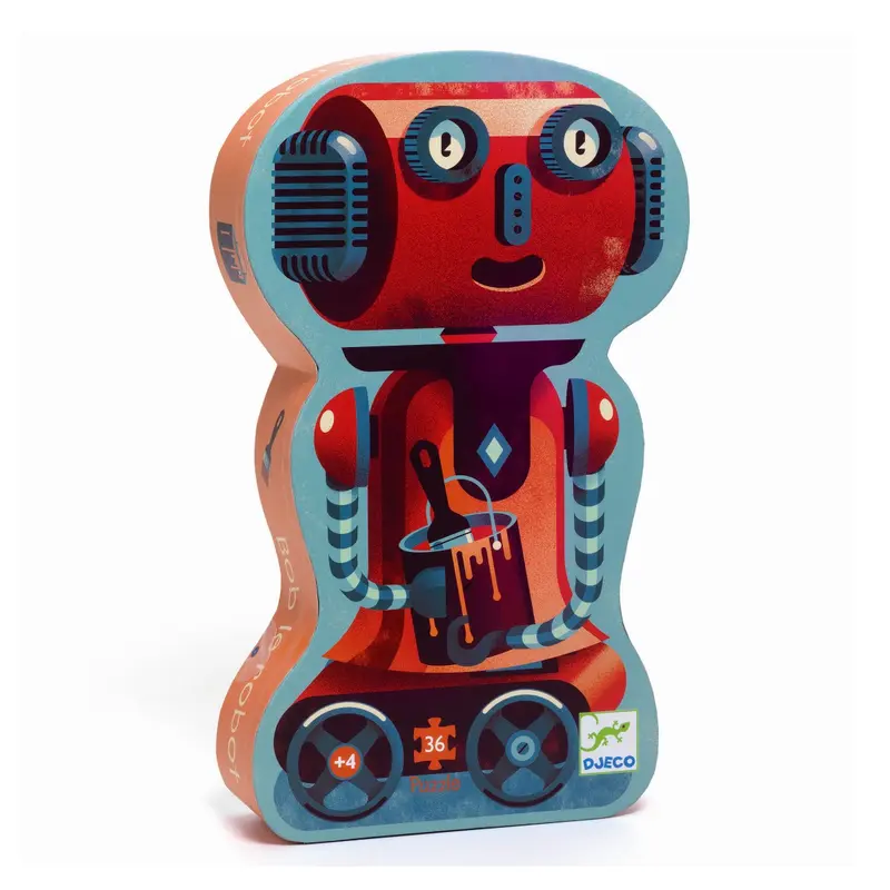 Djeco silhuet puslespil, Robot 36 brikker