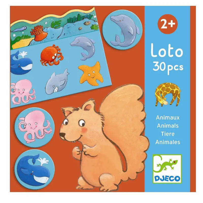 Djeco spil, billedlotteri m/dyr